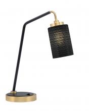  59-MBNAB-4069 - Desk Lamp, Matte Black & New Age Brass Finish, 4" Black Matrix Glass