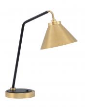  59-MBNAB-421-NAB - Desk Lamp, Matte Black & New Age Brass Finish, 7" New Age Brass Cone Metal Shade