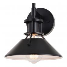  W0415 - Canton 8.75-in. Wall Light Black and Matte White