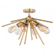  C0162 - Estelle 24-in Semi Flush Ceiling Light Natural Brass