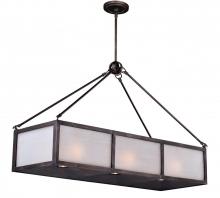Vaxcel International H0183 - Lumos 9L Linear Chandelier Sterling Bronze
