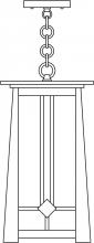 Arroyo Craftsman ABH-9AM-BK - 9" Aberdeen pendant