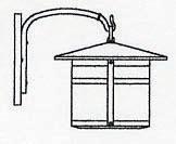 Arroyo Craftsman BB-11GW-BK - 11" berkeley wall mount