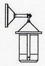 Arroyo Craftsman BB-6GW-BK - 6" berkeley wall mount