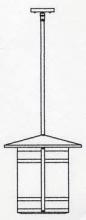 Arroyo Craftsman BSH-14LGW-BK - 14" berkeley long body stem hung pendant