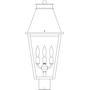 Arroyo Craftsman CRP-10CLR-BK - 10" croydon post mount