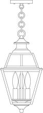 Arroyo Craftsman INH-8GRCLR-BK - 8" inverness pendant with glass roof