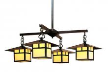Arroyo Craftsman MCH-12/4PFGW-BK - 12" monterey 4 light chandelier with pine needle filigree