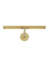  700PLUD8NB-LED927 - Modern Plural Dome dimmable LED 8 Picture Light in a Natural Brass/Gold Colored finish