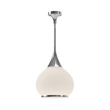  PD524214CHOP - Hazel 14-in Chrome/Opal Matte Glass 1 Light Pendant