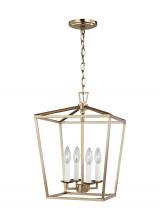  5292604-848 - Dianna transitional 4-light indoor dimmable small ceiling pendant hanging chandelier light in satin