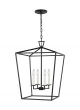  5392604-112 - Dianna transitional 4-light indoor dimmable medium ceiling pendant hanging chandelier light in midni