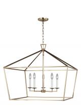  5692605-848 - Dianna transitional 5-light indoor dimmable ceiling pendant hanging chandelier light in satin brass