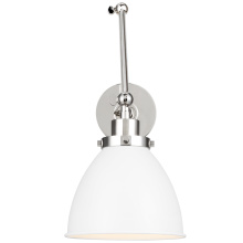 Visual Comfort & Co. Studio Collection CW1161MWTPN - Wellfleet Double Arm Dome Task Sconce
