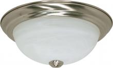  60/6000 - 2 Light - 11" - Flush Mount - Alabaster Glass; Color retail packaging