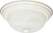  60/6004 - 2 Light - 11" - Flush Mount - Alabaster Glass; Color retail packaging