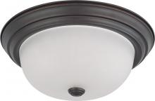  60/6011 - 2 Light 13" Flush Mount with Frosted White Glass; Color retail packaging