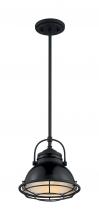  60/7063 - Upton - 1 Light Pendant with- Black and Silver & Black Accents Finish