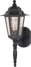  60/987 - Cornerstone - 1 Light 18" Wall Lantern with Clear Seeded Glass - Textured Black Finish