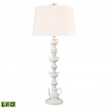  S0019-8582-LED - Rosetta Cottage 35'' High 1-Light Table Lamp - Matte White - Includes LED Bulb