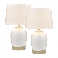  S0019-9468/S2 - Peli 28'' High 1-Light Table Lamp - Set of 2 White