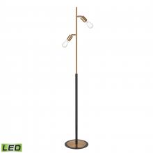  S0019-9564-LED - Kelston 62'' High 2-Light Floor Lamp - Matte Black - Includes LED Bulbs