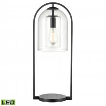  S0019-9580-LED - Bell Jar 28'' High 1-Light Desk Lamp - Matte Black - Includes LED Bulb